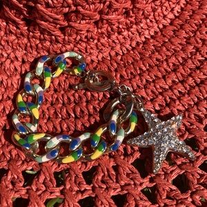 Nautical‎ Bracelet with Rhinestone Starfish